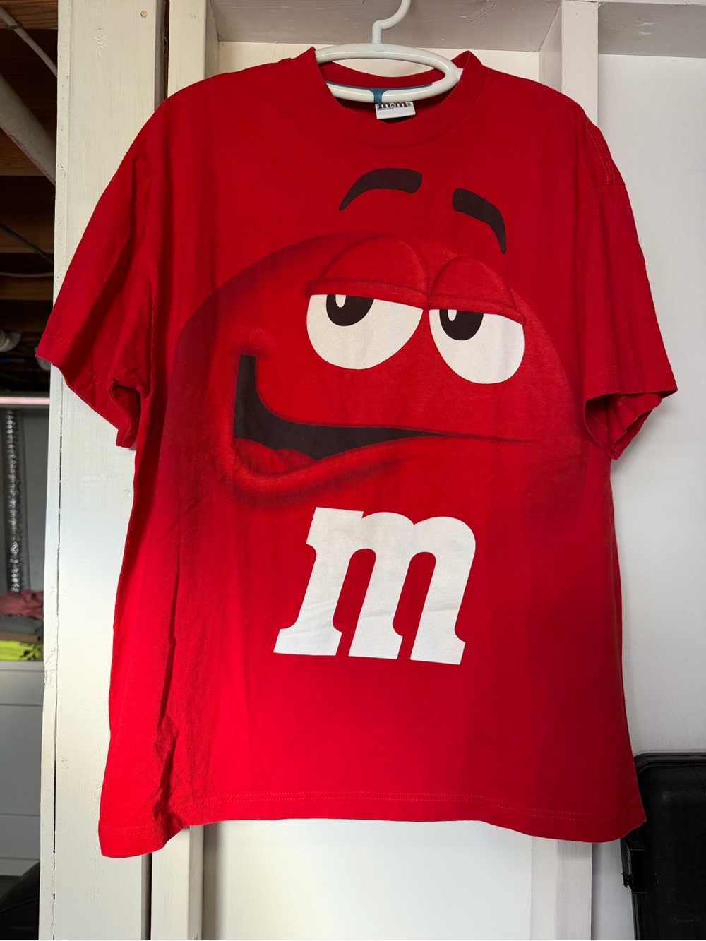 M&M Vintage Red Graphic Tee Shirt Size XL Great Condition